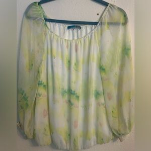 Alice + Olivia Alta Chiffon Top Blouse Size Medium Boho